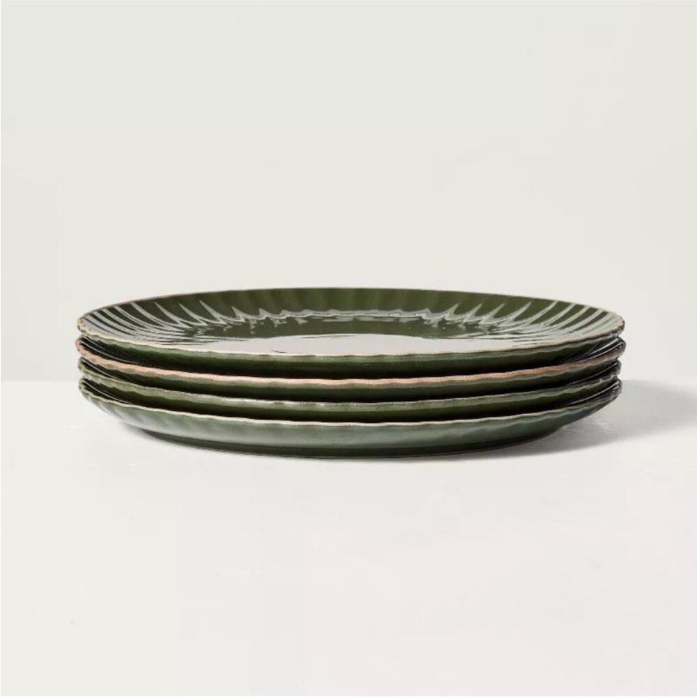 Hearth & Hand Magnolia 4pk 8.5" Scallop Stoneware Salad Plate - Picture 4 of 4